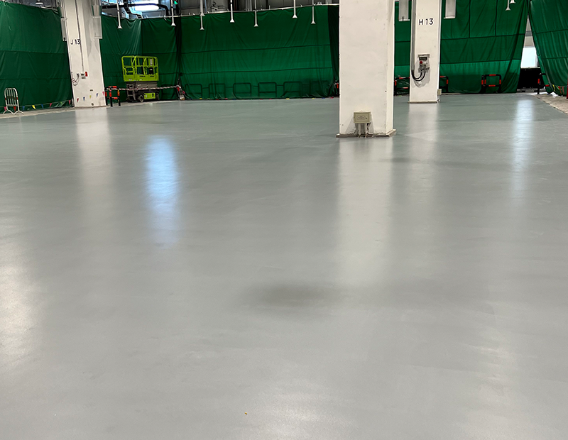 Epoxy self-leveling system